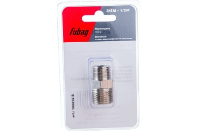 Переходник (3/8"M — 1/2"M; блистер) FUBAG 180212 B