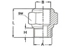 Переходник мама 3/8" - папа 3/8" (блистер) 1216/8 M3/8*F3/8 GAV 7020530