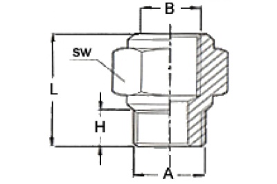 Переходник мама 1/2" - папа 1/2" 1216/10 M1/2*F1/2 GAV 12007