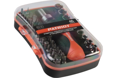 Отвертка-трещотка с битами и торцевыми головками PATRIOT SPS-46 46 предметов Patriot (1165) 350003304