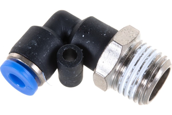 Фитинг угловой для пластиковых трубок (4 мм; 1/4М) ROCKFORCE RF-SPL04-02