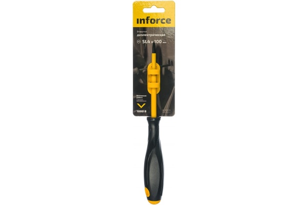 Диэлектрическая отвертка SL4х100мм Inforce 06-09-78