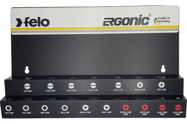 Набор отверток Felo Ergonic SL/PZ/PH/Tx и VDE на стальной стойке, 17 шт 40091743