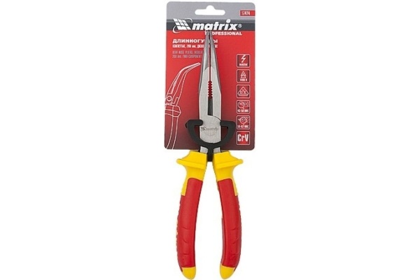 Изогнутые длинногубцы 200 мм MATRIX PROFESSIONAL Insulated 17474