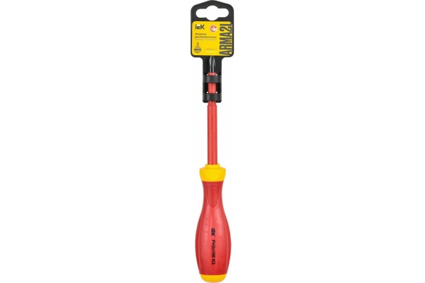 Диэлектрическая отвертка IEK ARMA2L 3 PH2x100 K3 A2L3-SC30-K3-PH-20-100
