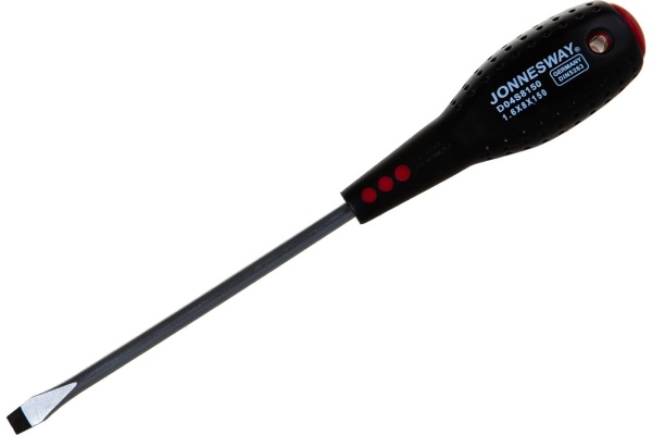 Шлицевая отвертка Jonnesway, FULL STAR SL 1,6х8х150, D04S8150, 280мм