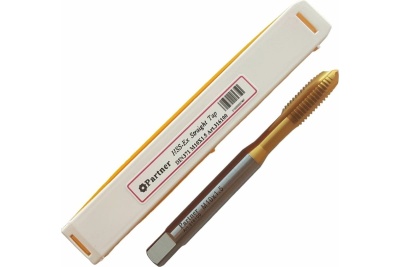 Метчик Partner M10х1.5 HSSE, DIN371, прямая канавка со спиральной подточкой, Н6, TiN 316100