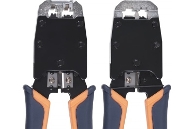 Обжимной инструмент Cabeus для RJ-45 (8р8с), RJ-11/12 (6р6с, 6р4с, 6р2с), профессиональный HT-500