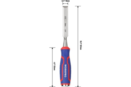 Стамеска-долото WORKPRO 18 мм, CR-V кованая сталь WP243008