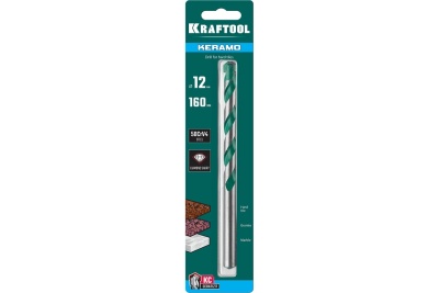 Сверло по керамограниту KRAFTOOL Keramo 12x160 мм 29175-160-12