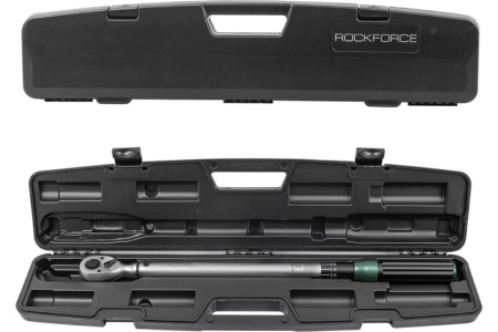Динамометрический ключ щелчкового типа ROCKFORCE Premium с быстрой фиксацией, 40-220 Нм, 1/2", в пластиковом кейсе RF-6474535