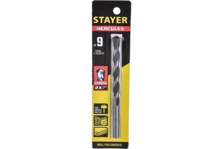 Сверло по бетону STAYER Hercules 9x120 мм 2915-120-09_z01