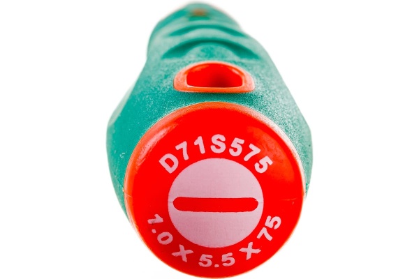 Стержневая шлицевая отвертка Jonnesway D71S575 ANTI-SLIP GRIP, SL5.5x75 мм 49953