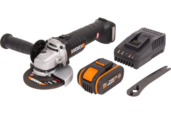Угловая бесщеточная аккумуляторная шлифмашина WORX WX812