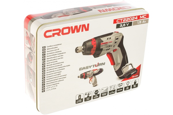 Аккумуляторный шуруповерт Crown CT22024 MC