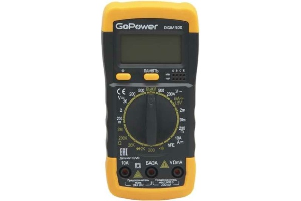 Мультиметр GoPower DigiM 500, 1/60 00-00015325
