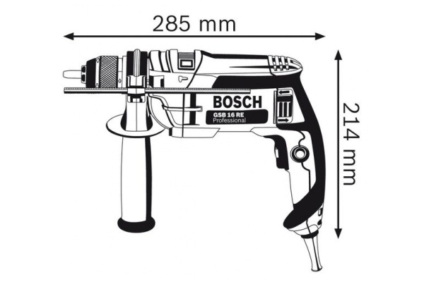 Ударная дрель Bosch GSB 16 RE + набор оснастки 0615990L2N