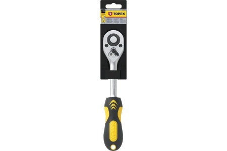 Трещоточный ключ TOPEX 3/8", 200мм, 72 зуба 38D521