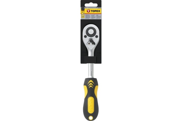 Трещоточный ключ TOPEX 3/8", 200мм, 72 зуба 38D521