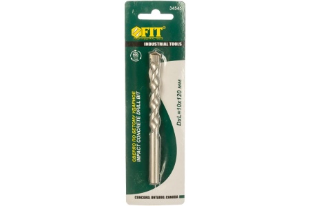 Сверло победитовое ударное по бетону (10х120 мм) FIT IT 34545
