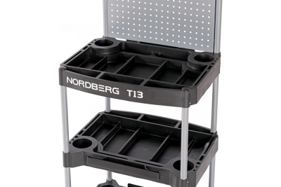 Инструментальная тележка с 3 пластиковыми полками и перфорацией NORDBERG T13 01-00000527