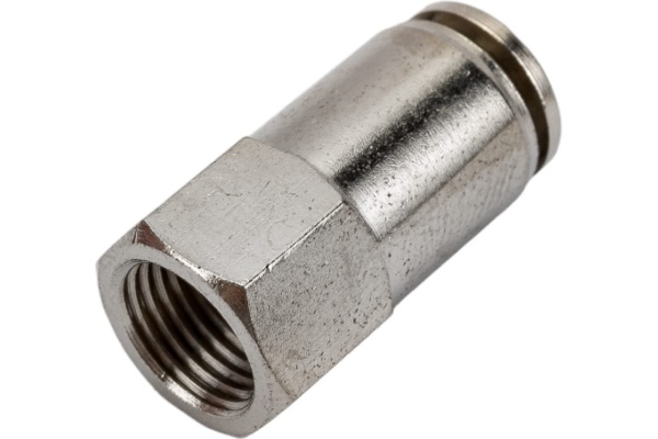Фитинг металлический 6 мм - внутренняя резьба 1/4" Pegas pneumatic 6106