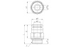 Фитинг 12 мм с наружной металлической резьбой M22 CDC Pneumatics PC 12M22