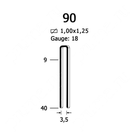 90/40LW, 13-40мм, Пневматический скобозабивной инструмент