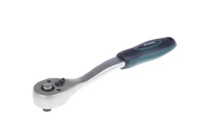 Вороток с трещоткой ТУНДРА квадрат 3/8", изогнутая рукоятка, 72 зуба, CrV 1799957
