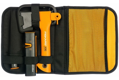 Промонабор из трех предметов Fiskars Х5 + нож общего назначения + точилка в сумке 1025441