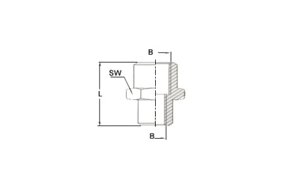 Муфта цилиндрическая мама 1/8" - мама 3/8" 1226/3 F1/8*F3/8" GAV 12027