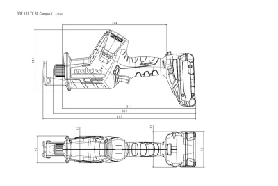 Аккумуляторная ножовка Metabo SSE 18 LTX BL 602366800