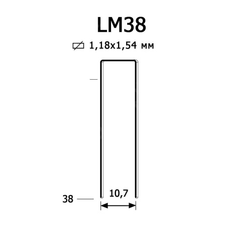 Скоба каркасная LM-38 cnk (12,6)