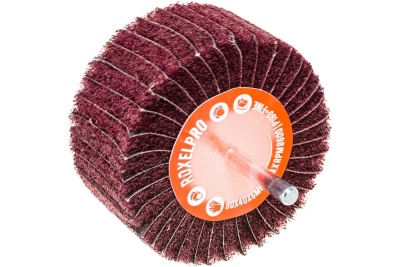 Щетка лепестковая комбинированная ROXTOP на шпинделе (80х40х6 мм; Р180+Fine) RoxelPro 135859