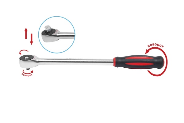 Ротационная трещотка 1/4" 60 зубьев удлиненная AIST 22151-60 00-00016827