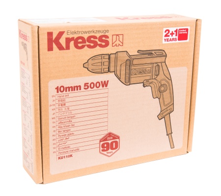 Дрель KRESS, KU110K,  500Вт, 10 мм. Картонная коробка