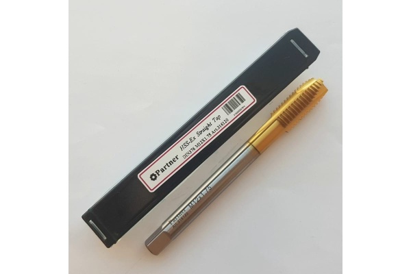 Метчик Partner M12х1.75 HSSE, DIN376, прямая канавка со спиральной подточкой, Н6, TiN 316120