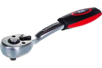 Трещоточная рукоятка AVS 1/4DR 72 зубца пластиковая ручка RH11472 A07937S