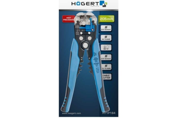 Автоматические клещи для зачистки проводов HOEGERT TECHNIK 0,25 до 6.0 мм2 HT1P184