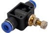 Фитинг цанговый с краником прямой 6 мм - 6 мм Pegas pneumatic 6008