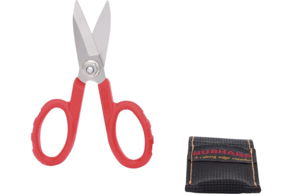 Универсальные ножницы для мастерских KS Tools 140 мм, поясная сумка 118.0060
