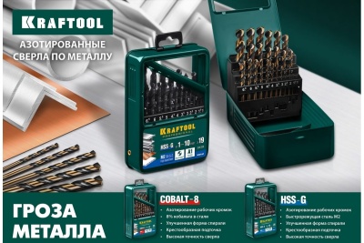 Сверло по металлу HSS-G сталь М2 (6х93 мм) Kraftool 29651-6