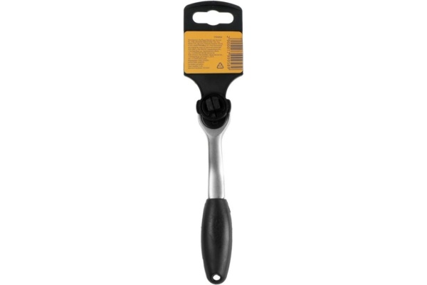 Вороток с трещоткой TUNDRA квадрат 1/4", изогнутая рукоятка, 72 зуба, CrV 1799958