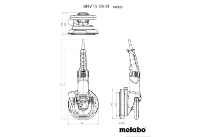 Шлифователь по штукатурке Metabo RFEV 19-125 RT 603826720