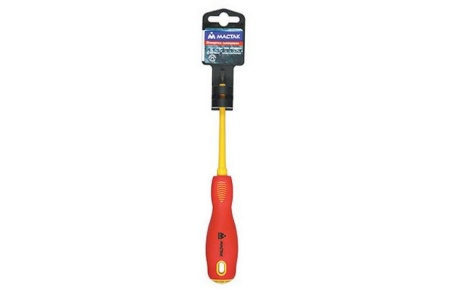 Шлицевая диэлектрическая отвертка МАСТАК Slotted 4.0х100 мм 040-40100EH