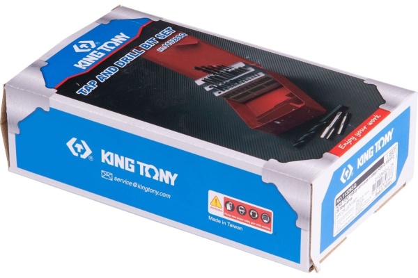 Набор метчиков и сверл KING TONY HSS-G М3-М12, 28 предметов 11328SQ