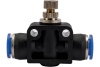 Фитинг цанговый с краником прямой 8 мм - 8 мм Pegas pneumatic 6009