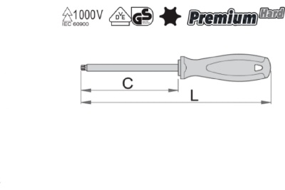 Отвертка Unior TORX, изолированная VDE 1000V 3838909164595
