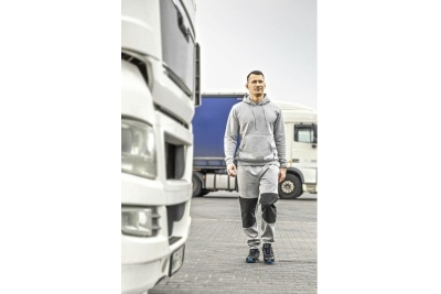 Хлопковая толстовка HOEGERT TECHNIK NIERS, серая, размер XL HT5K379-XL