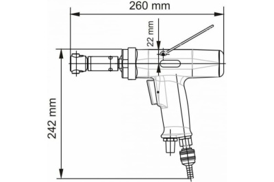 Резьбонарезная машинка DEPRAG DP030-007ZRB12 пистолетная рукоятка, М3-М10, сталь 3023731A